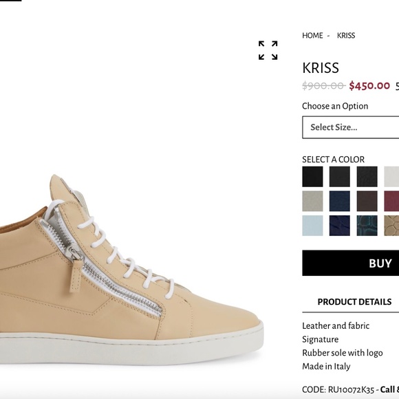 Giuseppe Zanotti Kriss Signature Logo sneakers hi top shoes size 8 - Picture 9 of 9